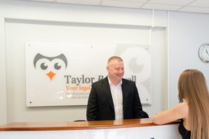 Roy with a client